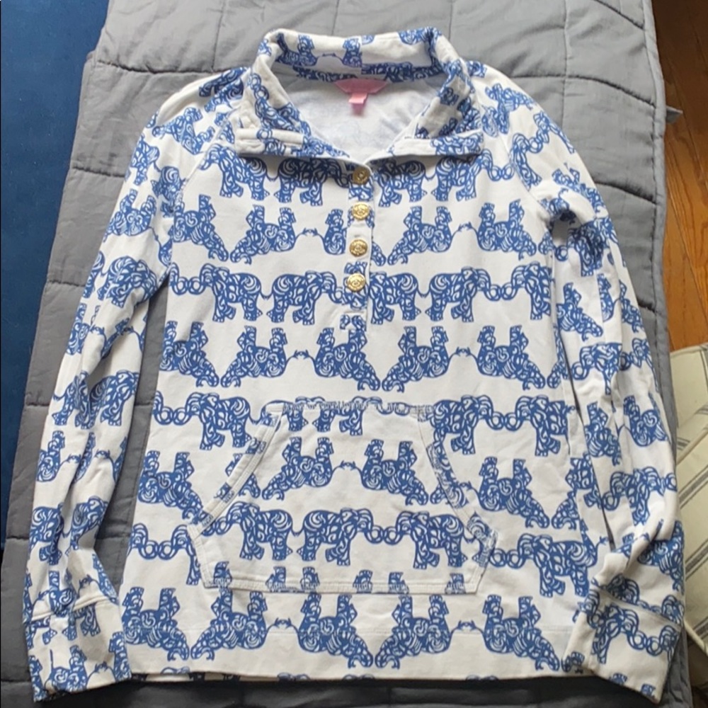 Lilly Pulitzer Elephant Pullover/Popover XXS